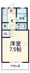 セレクトハイツ 1Kの間取図画像