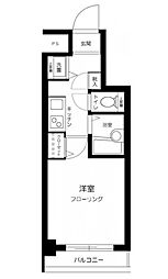 スカイコート板橋第2 1階1Kの間取り