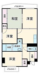 村上ビル 2階4DKの間取り