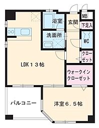 名古屋市営桜通線 国際センター駅 徒歩10分の賃貸マンション 4階1LDKの間取り