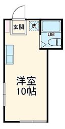 京成松戸線 みのり台駅 徒歩5分の賃貸テラスハウス 1階1Kの間取り