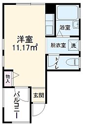 アオイハイツ ワンルームの間取図画像