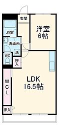 名古屋市営鶴舞線 塩釜口駅 徒歩7分の賃貸マンション 1階1LDKの間取り