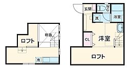 Ｇ−ＣＵＢＥ　ＯＺＯＮＥ 103 1階ワンルームの間取り