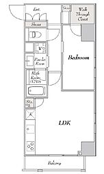 ミリアレジデンス駒込 3階1LDKの間取り