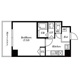 ＭＴビルディング 8階1Kの間取り