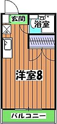 アロー本八幡駅前ビル 4階ワンルームの間取り