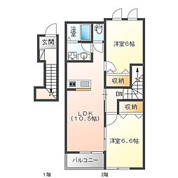 間取図画像 2LDK