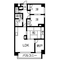 ヴィアーレマルフク南館 1階3SLDKの間取り