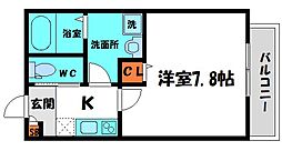 Osaka Metro谷町線 大日駅 徒歩10分の賃貸アパート 1階1Kの間取り