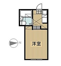 アークエステート26 1階ワンルームの間取り