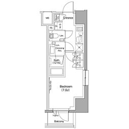 都営浅草線 五反田駅 徒歩2分の賃貸マンション 9階1Kの間取り