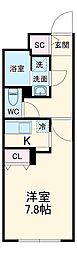 JR東海道本線 豊橋駅 徒歩9分の賃貸マンション 4階1Kの間取り