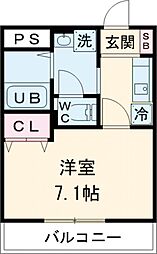 ノーザンパーク吉祥寺 1階1Kの間取り
