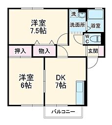 間取図画像 2DK