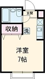 コーポタカハシ 2階1Kの間取り