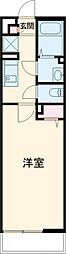 リブリ・西立川 3階1Kの間取り