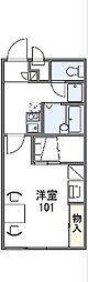 レオパレスワンダーランド 1Kの間取図画像