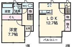 メゾネットＭ 1階1LDKの間取り