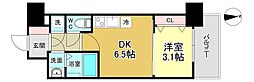 アドバンス江坂ラシュレ 1DKの間取図画像