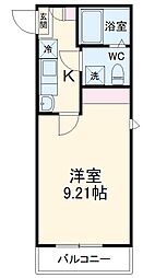 Ｃｏｎｆｉｔｕｒｅ公郷町 2階1Kの間取り