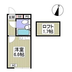 Ｒｅｎｏ所沢 1階ワンルームの間取り