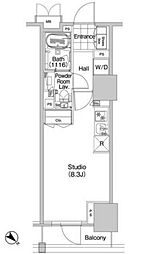 COMFORIA蒲田 ワンルームの間取図画像