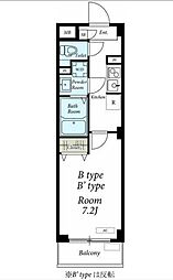 リブリ・ＧＬＡＮＺ 4階1Kの間取り