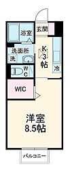 ブランフルール 1Kの間取図画像