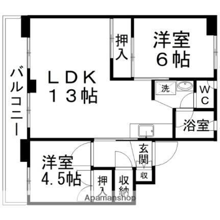 ビレッジハウス双葉2号棟 ｜北海道北見市双葉町４丁目(賃貸マンション2LDK・1階・55.90㎡)の写真 その2