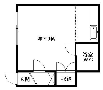 センターハイツ3ー4 1｜北海道札幌市中央区北三条東４丁目(賃貸アパート1R・1階・17.00㎡)の写真 その2