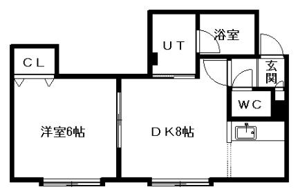 ツインメイプルＢ棟 203｜北海道札幌市中央区宮の森二条５丁目(賃貸アパート1LDK・2階・32.74㎡)の写真 その2