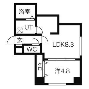 ＥーＨｏｒｉｚｏｎ山鼻 202｜北海道札幌市中央区南十三条西８丁目(賃貸マンション1LDK・2階・31.84㎡)の写真 その2