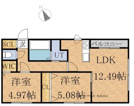 ＭーＳＴＹＬＥ．ＳＴＥＬＬＡ 205｜北海道札幌市中央区宮の森二条１０丁目(賃貸マンション2LDK・2階・53.83㎡)の写真 その2