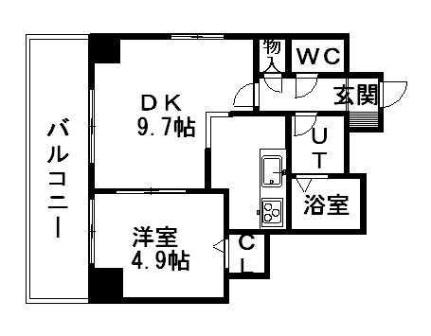 レジディア北2条イーストII 405｜北海道札幌市中央区北二条東１丁目(賃貸マンション1LDK・4階・35.69㎡)の写真 その2