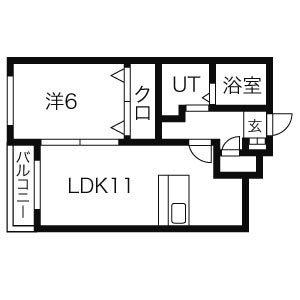 Ｋ13 302｜北海道札幌市中央区南六条西１３丁目(賃貸マンション1LDK・3階・42.00㎡)の写真 その2