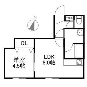 ミネルバ　Ｉ号館 201｜北海道札幌市中央区南六条西９丁目(賃貸アパート1LDK・2階・31.20㎡)の写真 その2