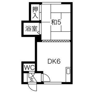 コーポかえで 2｜北海道札幌市中央区南十一条西１４丁目(賃貸アパート1DK・1階・27.82㎡)の写真 その2