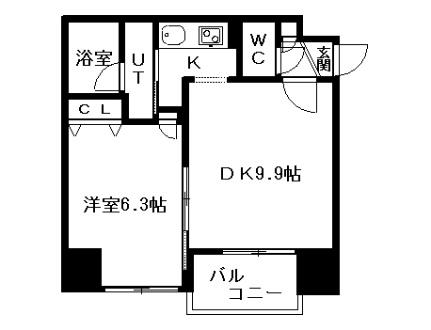 フォレスト円山 00203｜北海道札幌市中央区南二条西１９丁目(賃貸マンション1LDK・2階・33.59㎡)の写真 その2