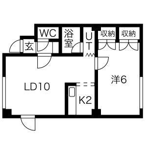 ダイアナ南山鼻ヒルズI 207｜北海道札幌市中央区南二十三条西１５丁目(賃貸マンション1LDK・2階・43.76㎡)の写真 その2