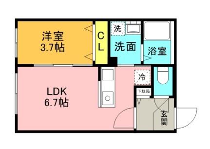 レジデンス円山北 105｜北海道札幌市中央区北八条西２４丁目(賃貸マンション1LDK・1階・30.13㎡)の写真 その2