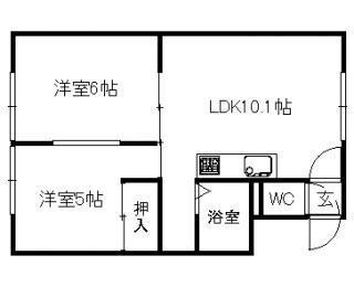 プレステージ南26条 303｜北海道札幌市中央区南二十六条西８丁目(賃貸マンション2DK・3階・39.04㎡)の写真 その2