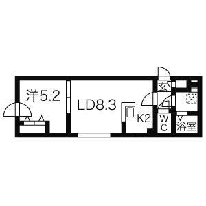 ヴェリタス美術館通 501｜北海道札幌市中央区北四条西１７丁目(賃貸マンション1LDK・5階・35.01㎡)の写真 その2