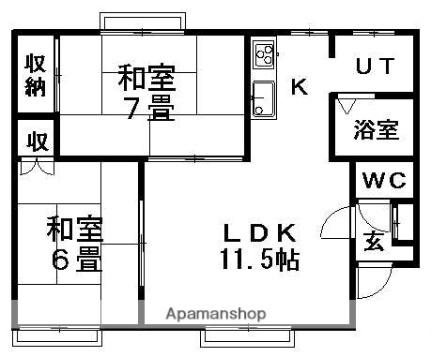 レジデンス上野幌Ａ 201｜北海道札幌市厚別区上野幌一条２丁目(賃貸アパート2LDK・2階・50.32㎡)の写真 その2