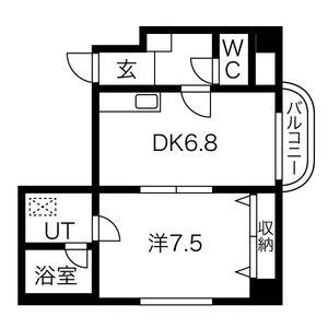 ＯＭレジデンス北郷8条 203｜北海道札幌市白石区北郷八条４丁目(賃貸マンション1DK・2階・21.11㎡)の写真 その2