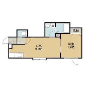 オン・ザ・プラネット 106｜北海道札幌市白石区菊水元町八条１丁目(賃貸アパート1LDK・1階・34.49㎡)の写真 その2