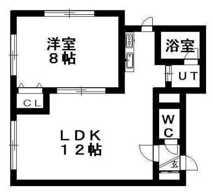 ブランピエール326 0401｜北海道札幌市白石区菊水上町一条２丁目(賃貸マンション1LDK・4階・46.69㎡)の写真 その2