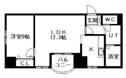 ロイヤルコート33 402｜北海道札幌市東区北三十三条東１６丁目(賃貸マンション1LDK・4階・37.75㎡)の写真 その2