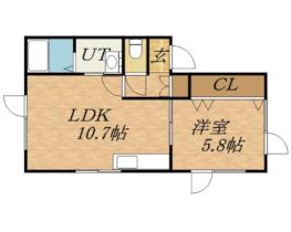 ポプラハイツ 0201 ｜ 北海道札幌市東区北四十二条東１３丁目（賃貸アパート1LDK・2階・39.69㎡） その2