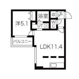 ＧＲＡＮーＮ22Ｅ2　ＭＳ 3階1LDKの間取り